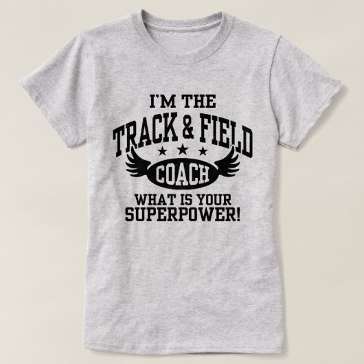 Funny Track en Field Coach T-shirt (Design voorkant)
