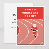 Funny Track en Field Kerstmis Kaarten (Voorkant / Achterkant)