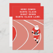 Funny Track en Field Kerstmis Kaarten (Voorkant / Achterkant)