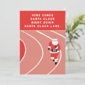 Funny Track en Field Kerstmis Kaarten (Staand voorkant)
