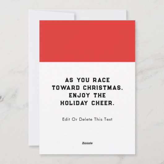 Funny Track en Field Kerstmis Kaarten (Achterkant)