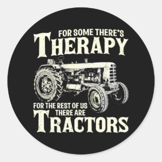 Funny Tractor Boer Therapie Boerderij Tractor Farm Ronde Sticker