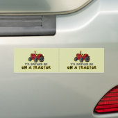 Funny Tractor Bumpersticker (Op auto)