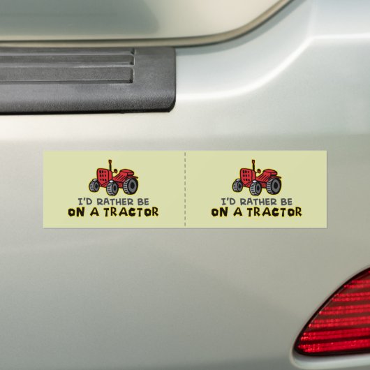 Funny Tractor Bumpersticker (Op auto)