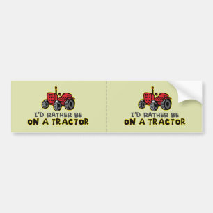 Funny Tractor Bumpersticker