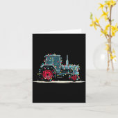 Funny Tractor Christmas Graphics Lights Lover Farm Kaart (Gele Bloem)