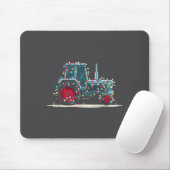 Funny Tractor Christmas Graphics Lights Lover Farm Muismat (Met muis)