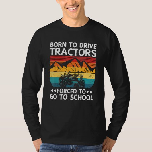 Funny Tractor Graphic voor meisjes en jongens T-shirt (Voorkant)
