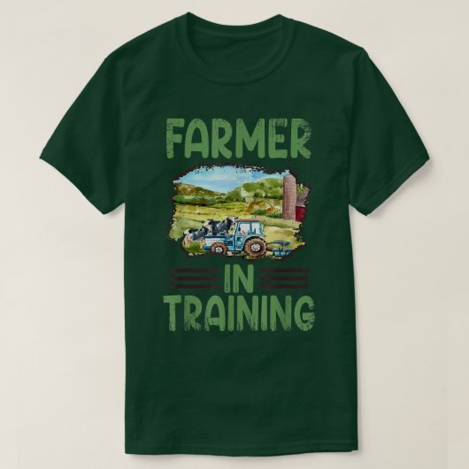 Funny  Tractor Idea Farmer in opleiding T-shirt (Design voorkant)