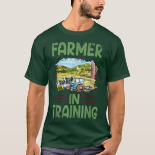 Funny  Tractor Idea Farmer in opleiding T-shirt