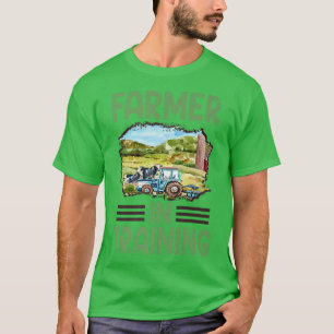 Funny Tractor Idea Farmer in opleiding T-shirt