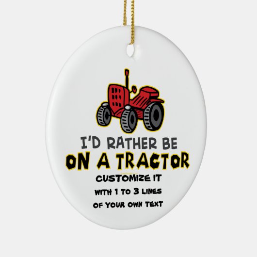 Funny Tractor Keramisch Ornament (Rechts)