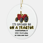 Funny Tractor Keramisch Ornament (Links)