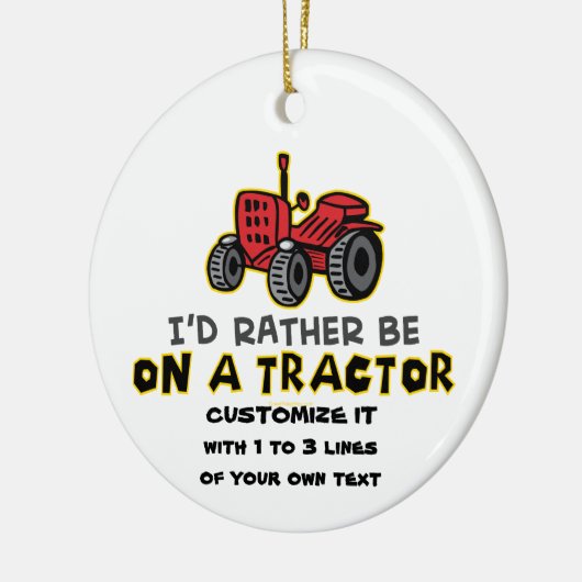 Funny Tractor Keramisch Ornament (Links)