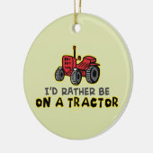 Funny Tractor Keramisch Ornament (Links)