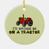 Funny Tractor Keramisch Ornament (Achterkant)