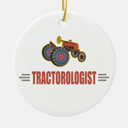 Funny Tractor Keramisch Ornament (Voorkant)