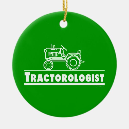 Funny Tractor Keramisch Ornament (Voorkant)
