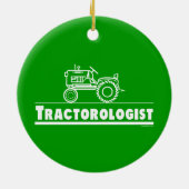 Funny Tractor Keramisch Ornament (Achterkant)