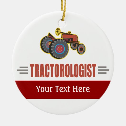 Funny Tractor Keramisch Ornament (Voorkant)