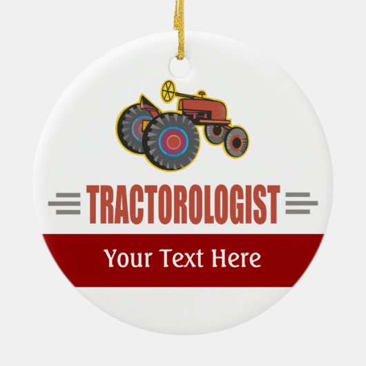 Funny Tractor Keramisch Ornament (Achterkant)