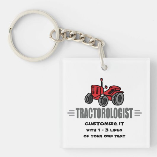 Funny Tractor Love Sleutelhanger (voorkant)