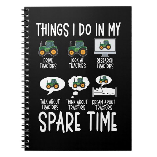 Funny Tractor Lover Farmer Tractors Notitieboek (Voorkant)