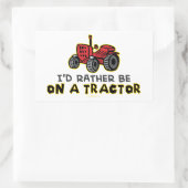 Funny Tractor Rechthoekige Sticker (Tas)