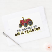 Funny Tractor Rechthoekige Sticker (Envelop)