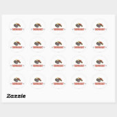 Funny Tractor Ronde Sticker (Vel)