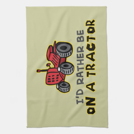 Funny Tractor Theedoek (Verticaal)