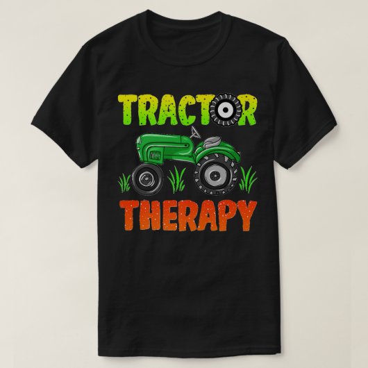 Funny Tractor Therapy for any Farmer and Tractor L T-shirt (Design voorkant)