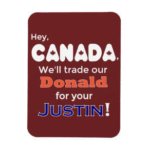 Funny Trade Donald voor Justin Magnet Magneet