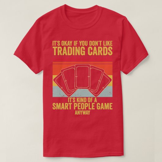 Funny Trading Kaart Game TCG Retro A Smart People  T-shirt (Design voorkant)