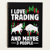 Funny Trading Quote Bull & Candlestick Daytrading  Planner (Voorkant)