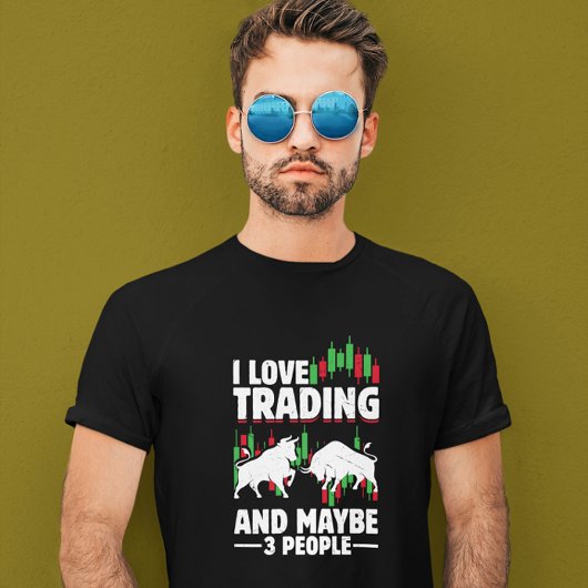 Funny Trading Quote Bull & Candlestick Daytrading  T-shirt