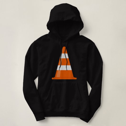 Funny Traffic Cone Costume Easy Simple Halloween C Hoodie (Design voorkant)