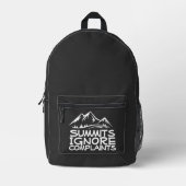 Funny Trail Quote Hiking Daypack black white Bedrukte Rugzak (Voorkant)
