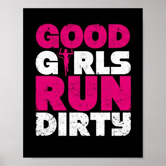 Funny Trail Runner Girl Good Poster (Voorkant)