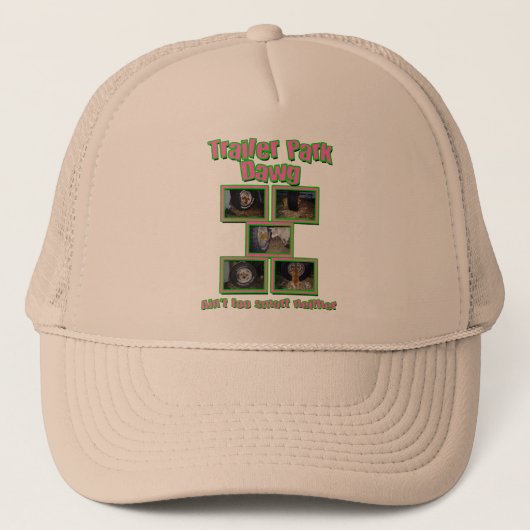 Funny Trailer Park Dawg Trucker Pet (Voorkant)