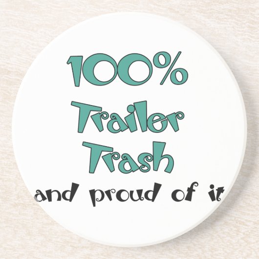 Funny Trailer Park Sandstone Onderzetter (Voorkant)