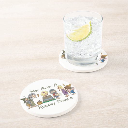 Funny Trailer Park Sandstone Onderzetter (Zijkant)