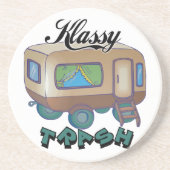 Funny Trailer Park Sandstone Onderzetter (Voorkant)