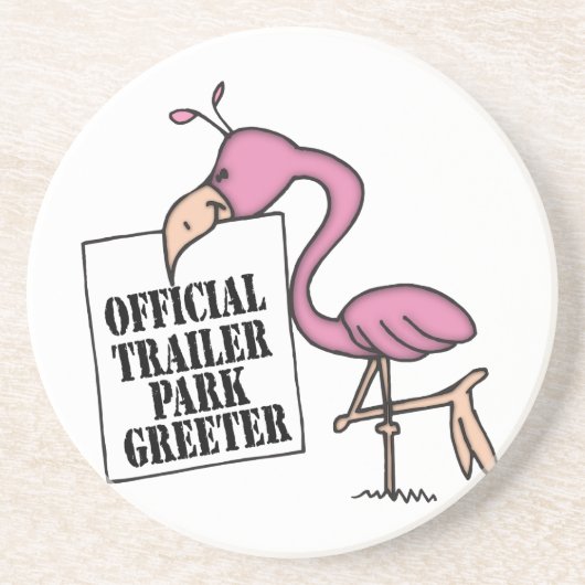 Funny Trailer Park Sandstone Onderzetter (Voorkant)