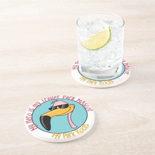 Funny Trailer Park Sandstone Onderzetter (Zijkant)