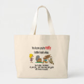 Funny Trailer Park Shirt Grote Tote Bag (Voorkant)