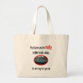 Funny Trailer Park Shirt Grote Tote Bag (Voorkant)