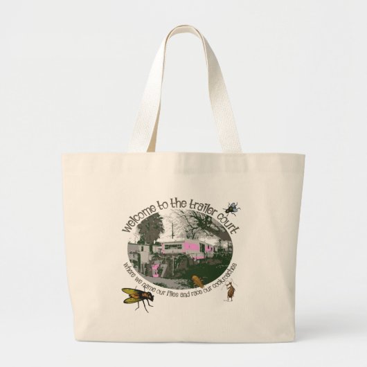 Funny Trailer Park Shirten en Gifts Grote Tote Bag (Voorkant)
