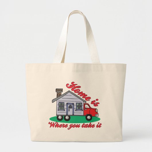 Funny Trailer Park Shirten en Gifts Grote Tote Bag (Voorkant)