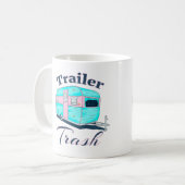 Funny Trailer Trash RV Camping Koffiemok (Voorkant links)